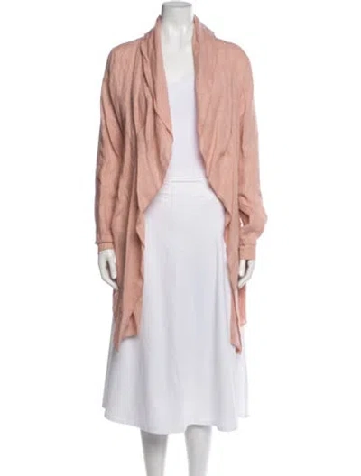 Pre-owned Scandal Italy Linen Jacket In Pink