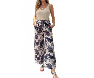 Scandal Italy Lion Safari Pant In Navy In Blue