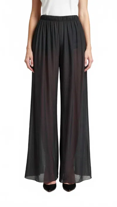 Scandal Italy Long Silk Pant In Black