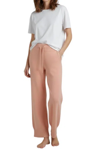 Scandal Italy Lounge Drawstring Pants In Blush Pink