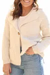 Scandal Italy Primrose Lng Sleeve Cardigan In Ivory In Neutral