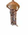 Scandal Italy Quartz Silky Boho Pants In Brown Multi In Multi