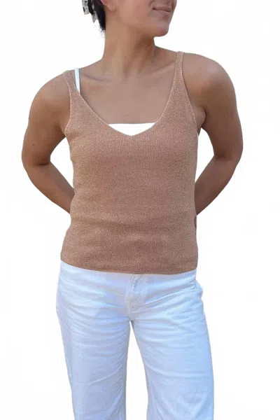 Scandal Italy Rio Tank Top In Pepe Rosa In Yellow