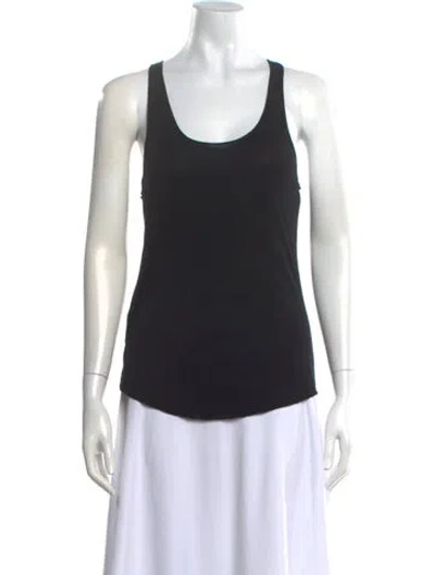 Pre-owned Scandal Italy Scoop Neck Sleeveless Top In Black