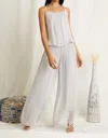 Scandal Italy Stella Jumpsuit In Silver In Silver