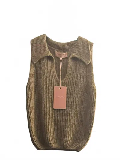 Scandal Italy Women's Bluebell Vest In Caramel In Brown