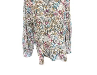 Scandal Italy Women's Daffodil Floral Blouse In Beige In Multi