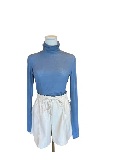 Scandal Italy Women's Ortensia Top In Denim In Blue