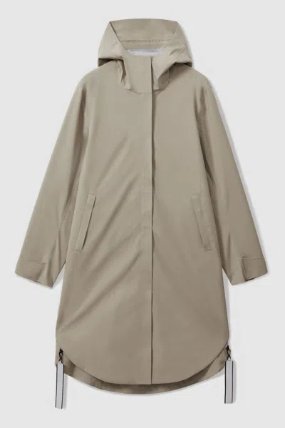 Scandinavian Edition Hooded Cape Raincoat In Neutral