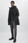 Scandinavian Edition Hooded Padded Parka In Black