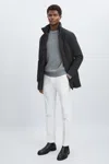 Scandinavian Edition Padded Wool Parka In Black