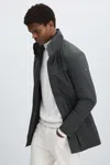 Scandinavian Edition Padded Wool Parka In Dark Olive