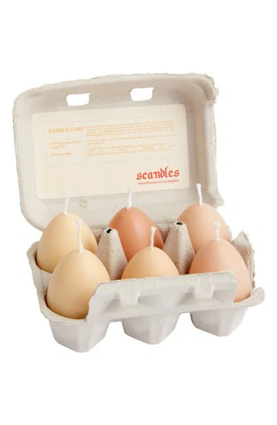 Scandles 6-pack Egg Candles In Eggshell