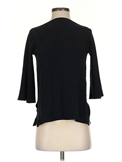 Pre-owned Scanlan Theodore 3/4 Sleeve Top Blue Mock Neckline Tops