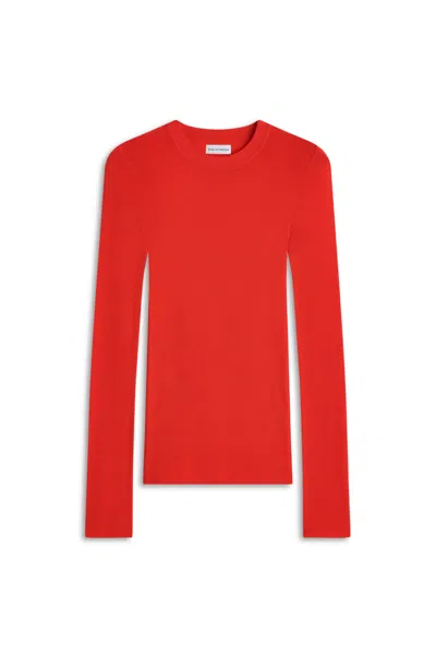 Scanlan Theodore Babywool Crew Sweater In Vermilion