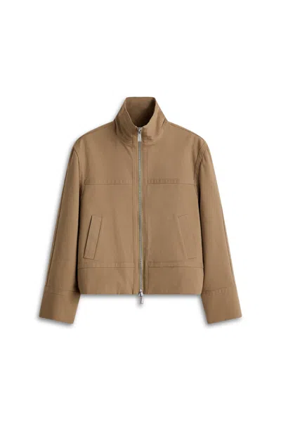 Scanlan Theodore Brushed Cotton Bomber In Safari