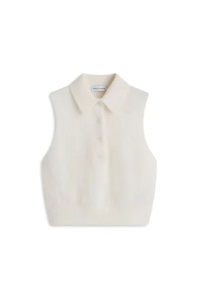 Scanlan Theodore Brushed Mohair Shirt Tank In Neutral