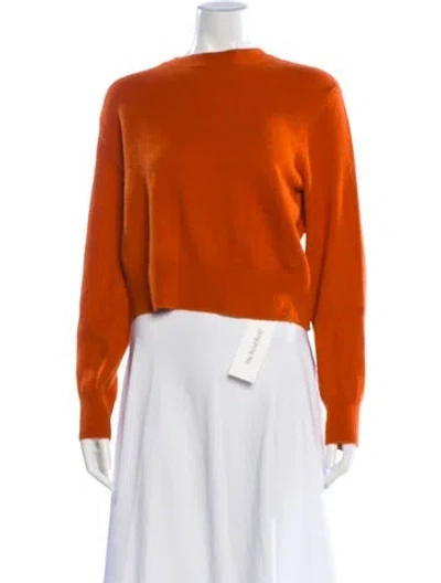 Pre-owned Scanlan Theodore Cashmere Bateau Neckline Sweater In Orange