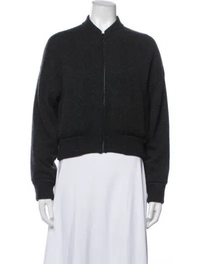 Pre-owned Scanlan Theodore Cashmere Bomber Jacket In Black