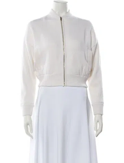 Pre-owned Scanlan Theodore Cashmere Bomber Jacket In Neutral