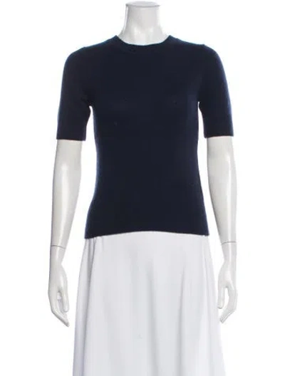 Pre-owned Scanlan Theodore Cashmere Crew Neck Sweater In Blue