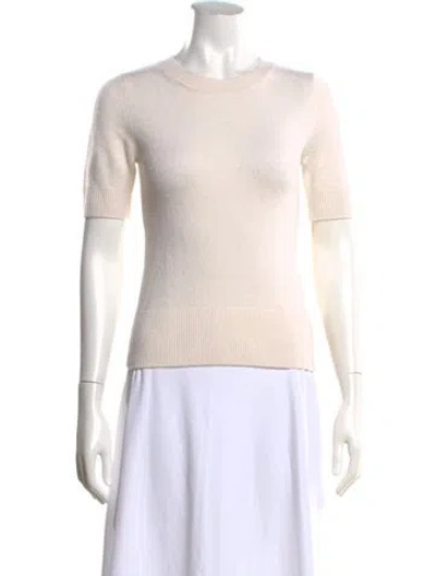 Pre-owned Scanlan Theodore Cashmere Crew Neck Sweater In Neutrals