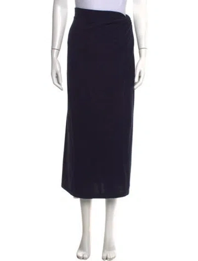 Pre-owned Scanlan Theodore Cashmere Long Skirt In Blue