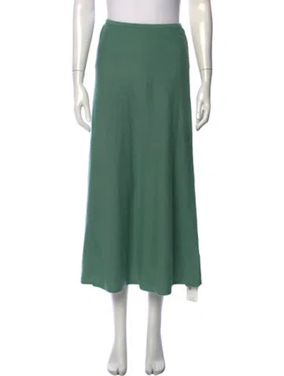 Pre-owned Scanlan Theodore Cashmere Long Skirt In Green