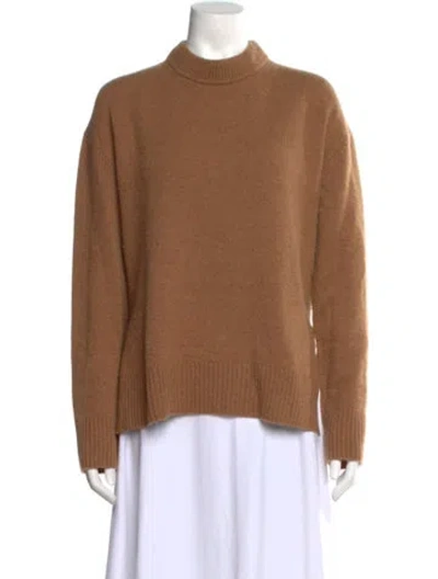 Pre-owned Scanlan Theodore Cashmere Mock Neck Sweater In Brown