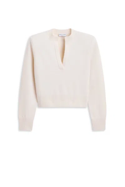 Scanlan Theodore Cashmere Placket Sweater In Gray