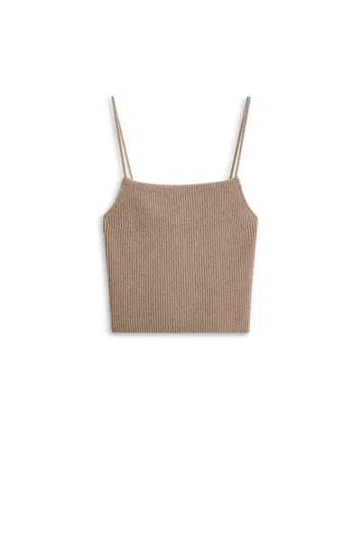 Scanlan Theodore Cashmere Square Neck Camisole In Brown
