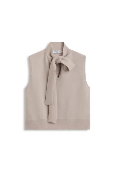 Scanlan Theodore Cashmere Tie Sleeveless Tank In Neutral
