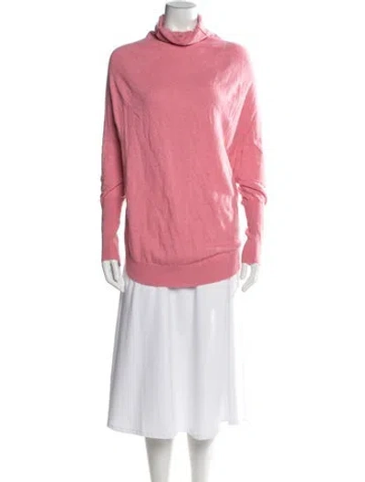 Pre-owned Scanlan Theodore Cashmere Turtleneck Sweater In Pink