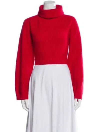 Pre-owned Scanlan Theodore Cashmere Turtleneck Sweater In Red