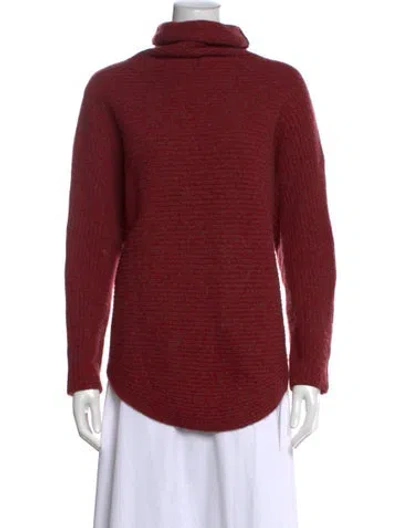 Pre-owned Scanlan Theodore Cashmere Turtleneck Sweater In Red
