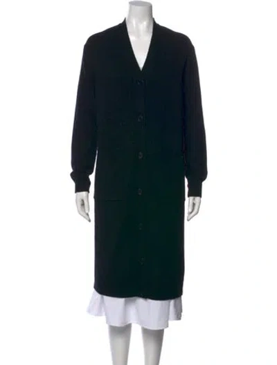 Pre-owned Scanlan Theodore Cashmere V-neck Sweater In Black