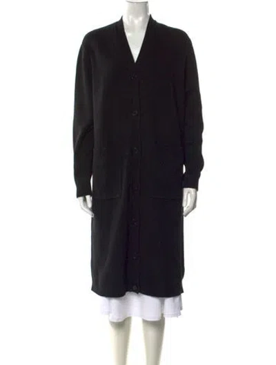 Pre-owned Scanlan Theodore Cashmere V-neck Sweater In Black