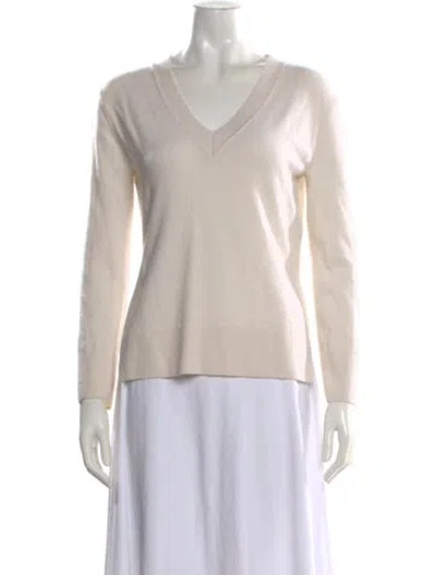 Pre-owned Scanlan Theodore Cashmere V-neck Sweater In Pink