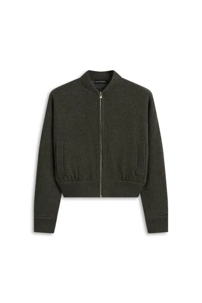 Scanlan Theodore Cashmere Wool Crew Bomber In Gray