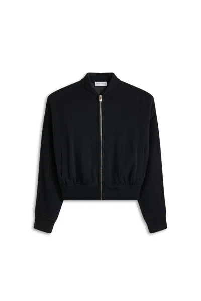 Scanlan Theodore Cashmere Wool Crew Bomber In Black