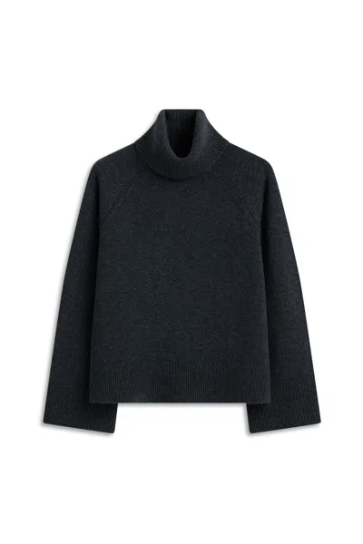 Scanlan Theodore Cashmere Wool Soft Turtle Neck In Pepper