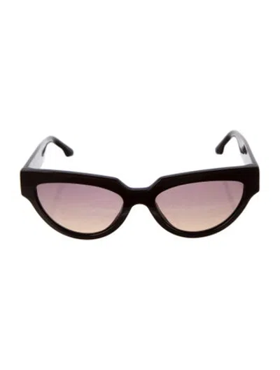 Pre-owned Scanlan Theodore Cat-eye Gradient Sunglasses In Brown