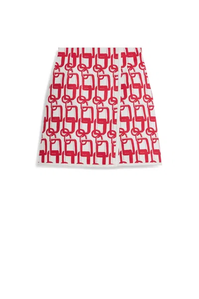 Chain Print Wrap Skirt In White from Scanlan Theodore