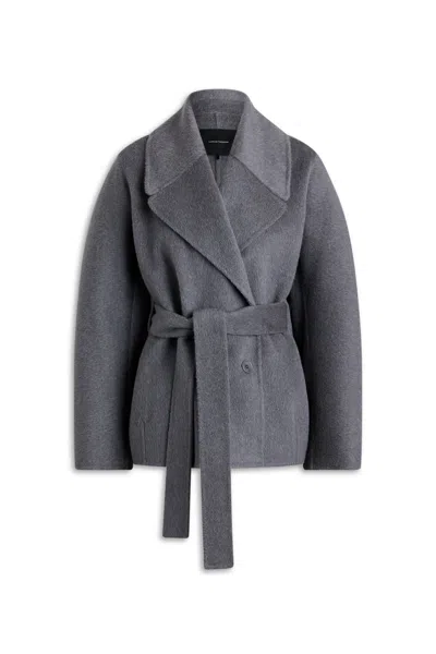 Scanlan Theodore Cocoon Sleeve Coat In Grey