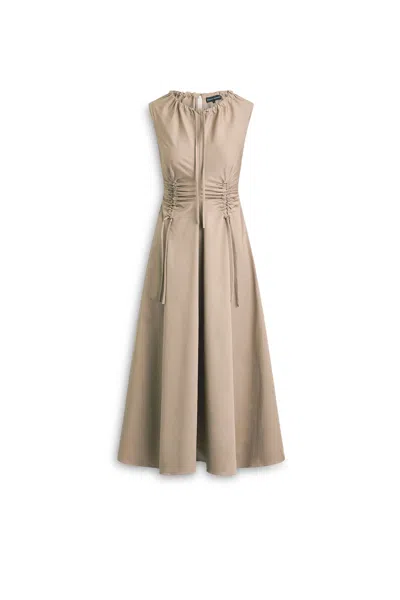 Scanlan Theodore Cotton Sateen Cargo Dress In Neutral
