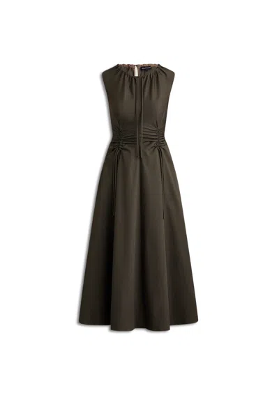 Scanlan Theodore Cotton Sateen Cargo Dress In Green