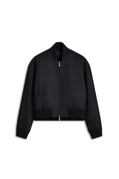Scanlan Theodore Cotton Sateen Piped Bomber In Blue