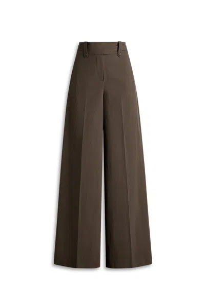Scanlan Theodore Cotton Twill Cargo Waist Trouser In Cigar