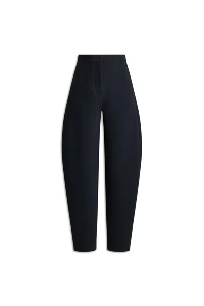 Scanlan Theodore Crepe Knit Barrel Trouser In Blue