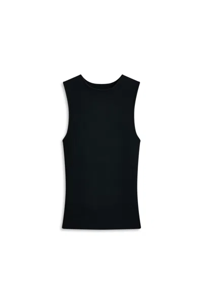 Scanlan Theodore Crepe Knit Crew Neck Singlet In Black